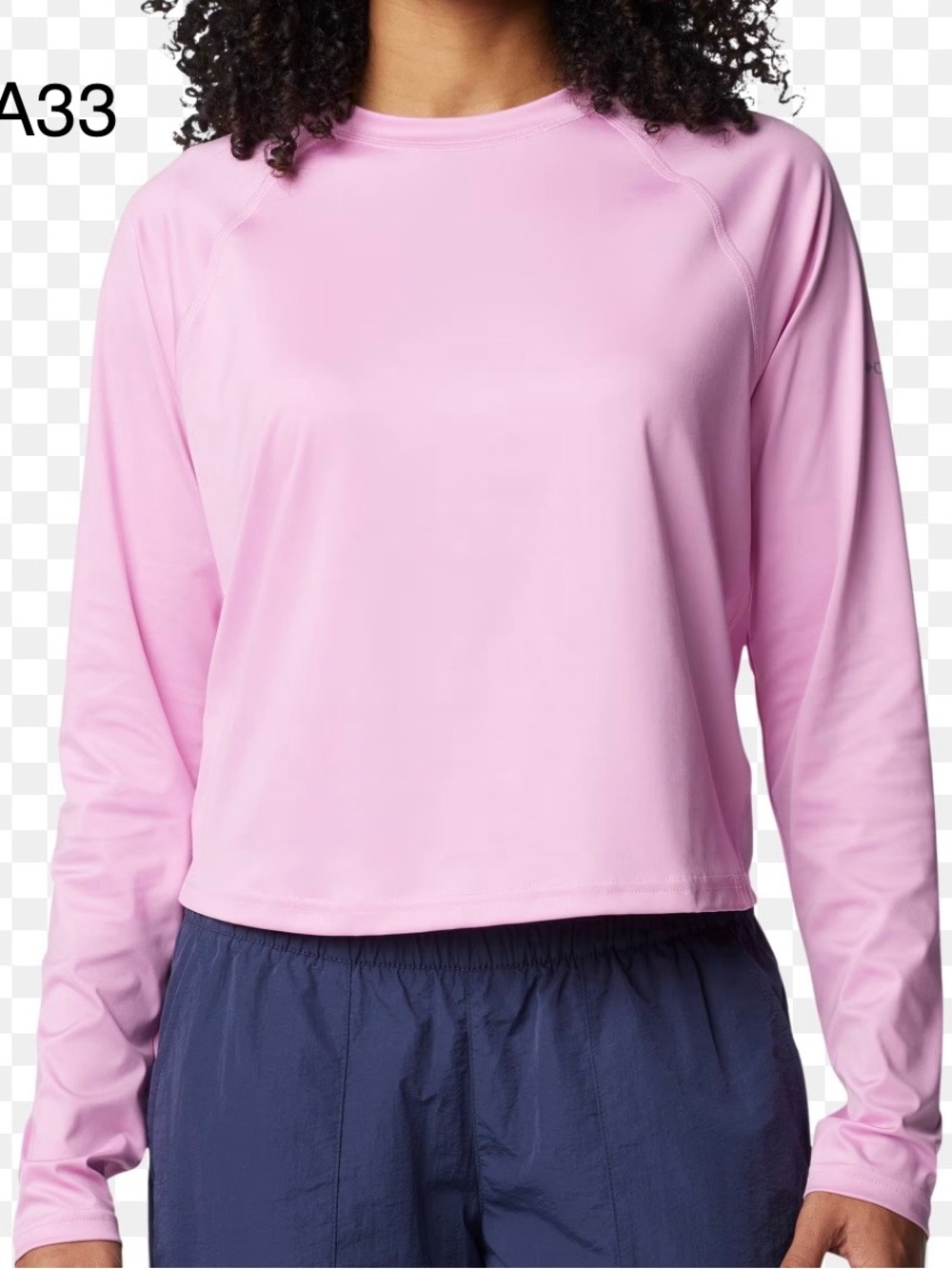 Columbia Long Sleeve Tee in Light Pink